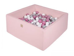 Vierkante Ballenbak incl. 400 ballen - 110x110x40 cm - Roze