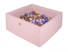 Vierkante Ballenbak incl. 400 ballen - 110x110x40 cm - Roze