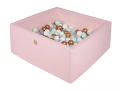 Vierkante Ballenbak incl. 400 ballen - 110x110x40 cm - Roze