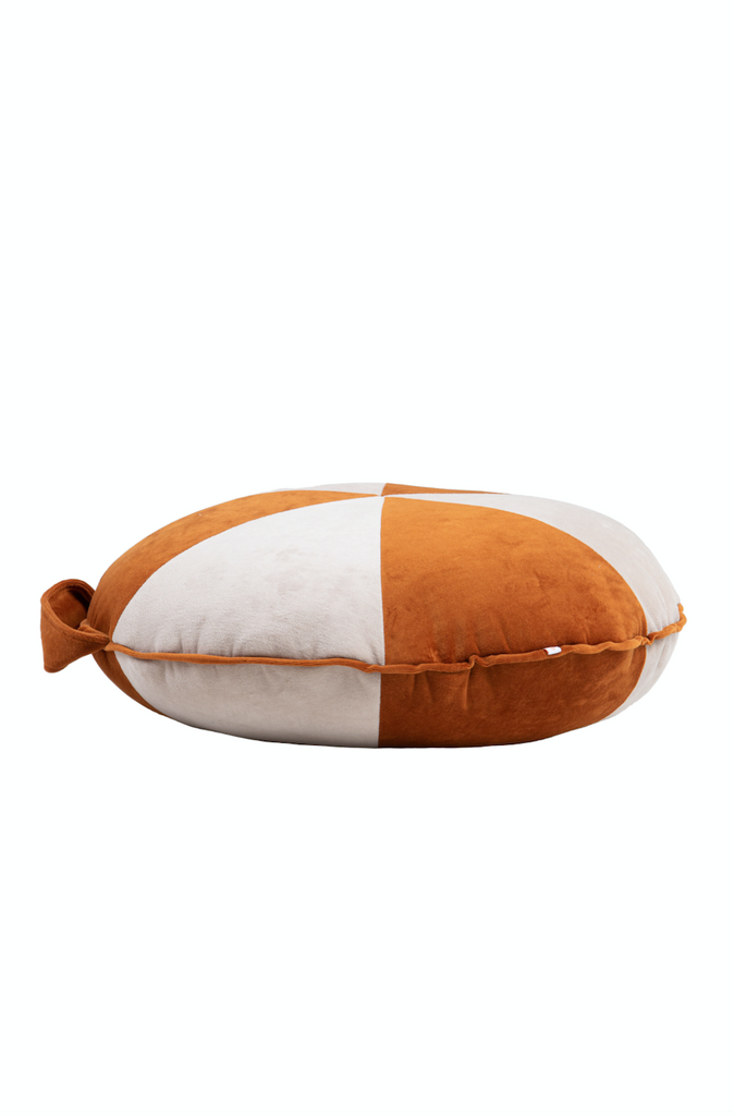 Cookie Beanbag Velvet Cinnamon/Beige Small