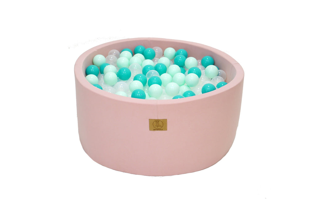 Ballpit pink 90 x 40 + 250 balls ( mint, turquise, transparent)