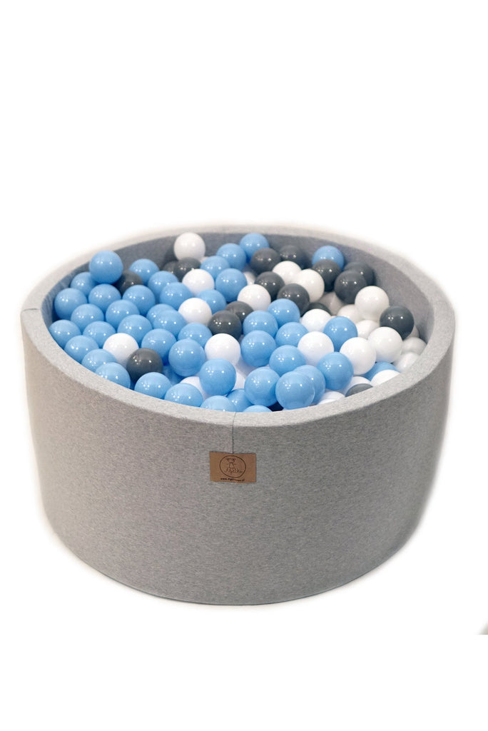 Ballpit light gray 90 x 40 + 250 balls ( white, babyblue, gray)