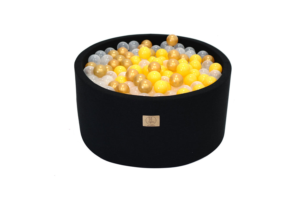 Ballpit black  90 x 40 + 250 balls ( yellow, gold, transparent)