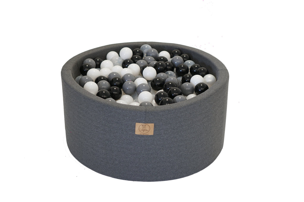 Ballpit dark gray 90 x 40 + 250 balls ( white, black, gray)