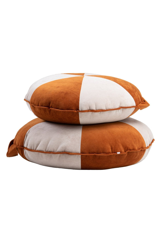 Cookie Beanbag Velvet Cinnamon/Beige Big