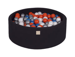 Ballenbak KATOEN Zwart - 90x30/90x40 incl. 200 ballen