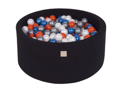 Ballenbak KATOEN Zwart - 90x30/90x40 incl. 200 ballen