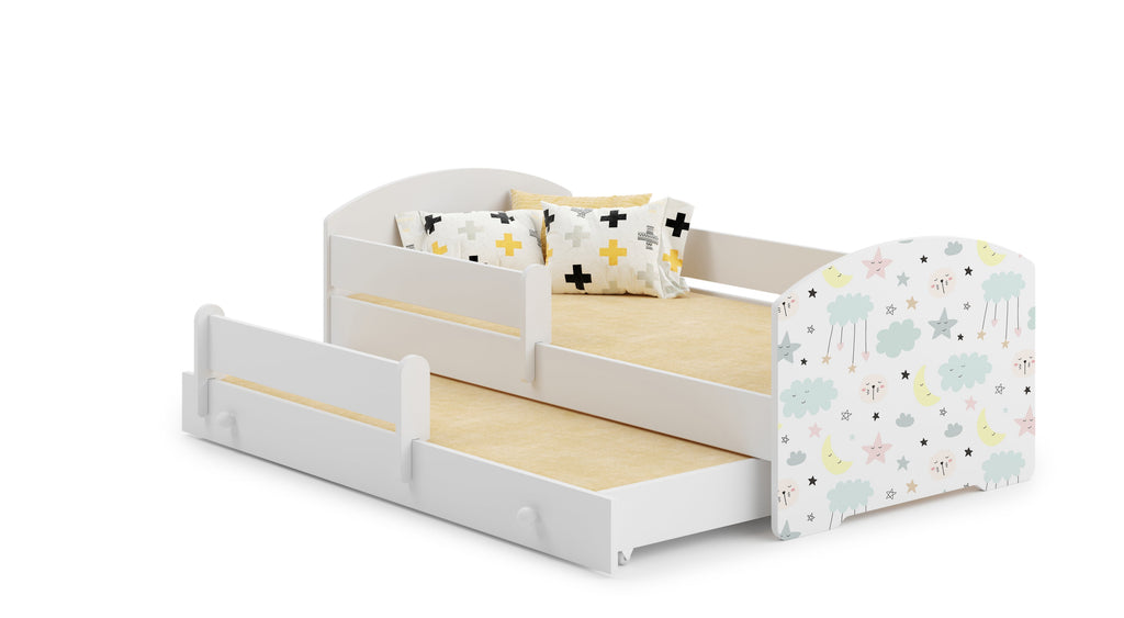 Tweepersoonsbed Luk 160x80 met kinderprints