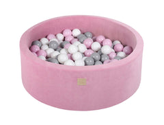 Ballenbak VELVET Donker Roze - 90x30/90x40 incl. 200 ballen