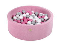 Ballenbak VELVET Donker Roze - 90x30/90x40 incl. 200 ballen