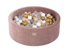 Ballenbak VELVET Beige - 90x30/90x40 incl. 200 ballen