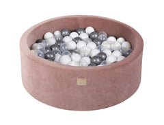 Ballenbak VELVET Beige - 90x30/90x40 incl. 200 ballen