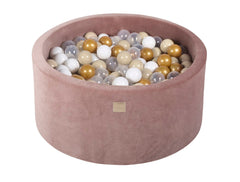 Ballenbak VELVET Beige - 90x30/90x40 incl. 200 ballen