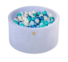 Ballenbak VELVET Baby Blauw - 90x30/90x40 incl. 200 ballen