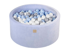 Ballenbak VELVET Baby Blauw - 90x30/90x40 incl. 200 ballen