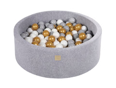 Ballenbak VELVET Licht Grijs - 90x30/90x40 incl. 200 ballen