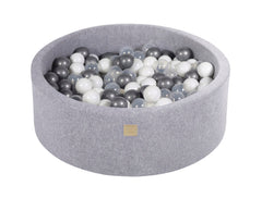 Ballenbak VELVET Licht Grijs - 90x30/90x40 incl. 200 ballen