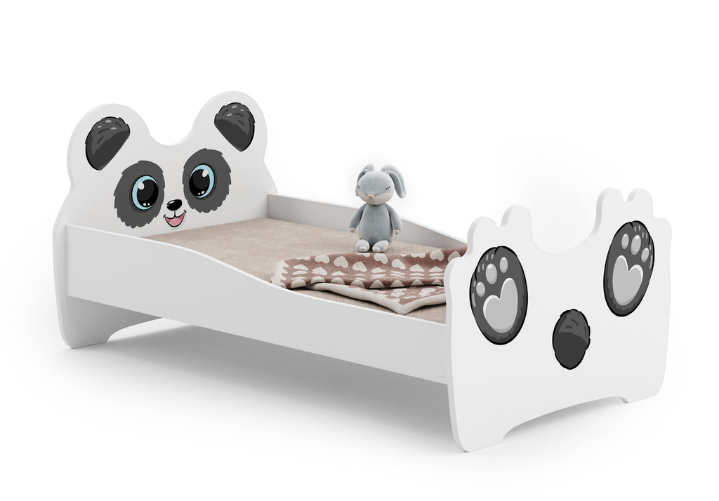 Kinderbed Panda 140x70 met een lade, matras en frame inbegrepen