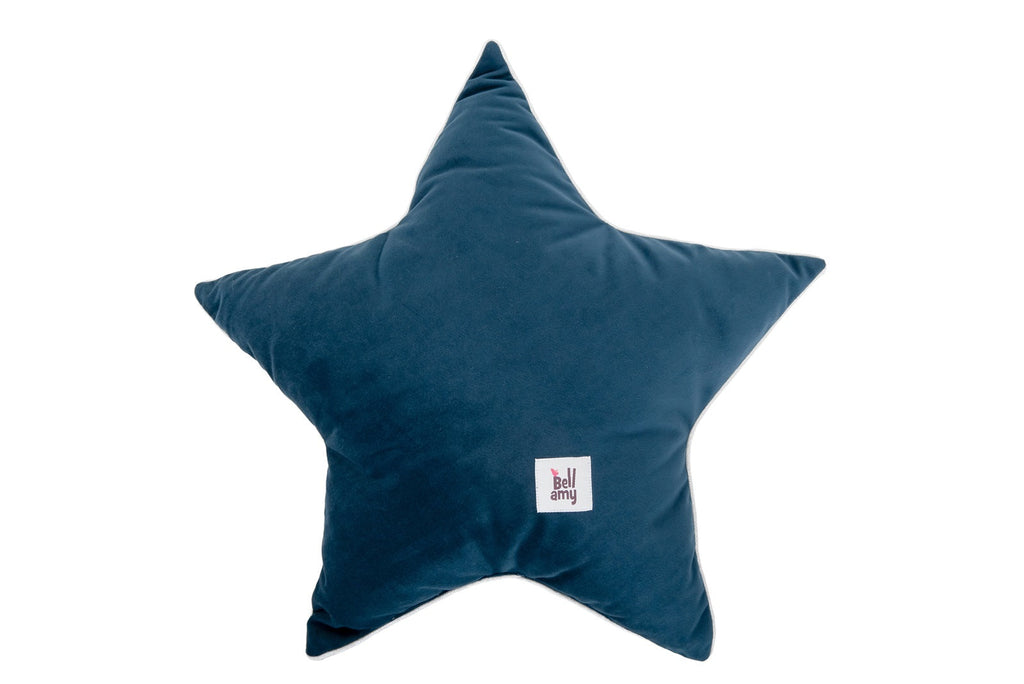 Fluwelen Kussen Star Navy Blue (1)