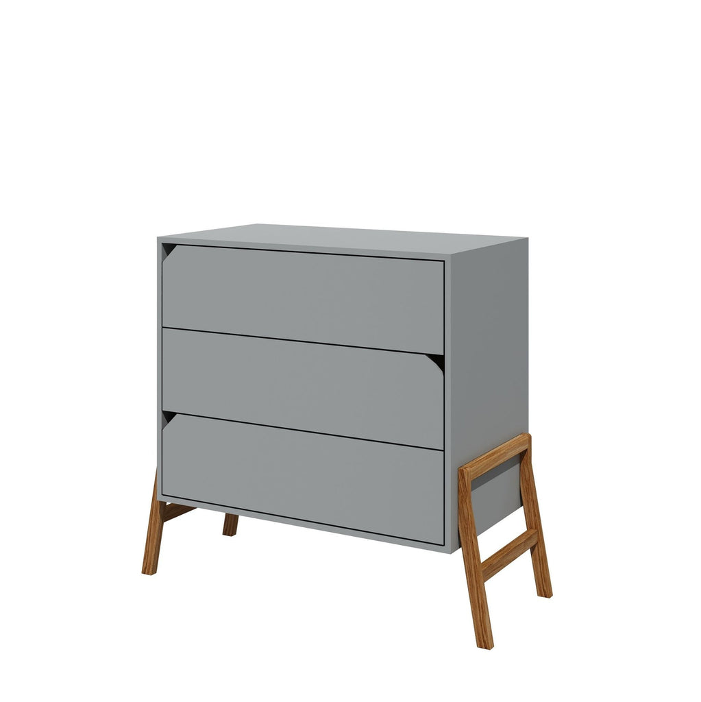 Lotta grijs 3-lades commode