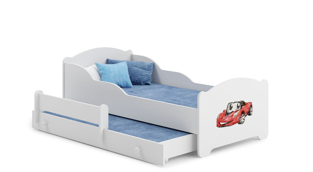 Tweepersoonsbed Michas 160x80 met kindergrafiek