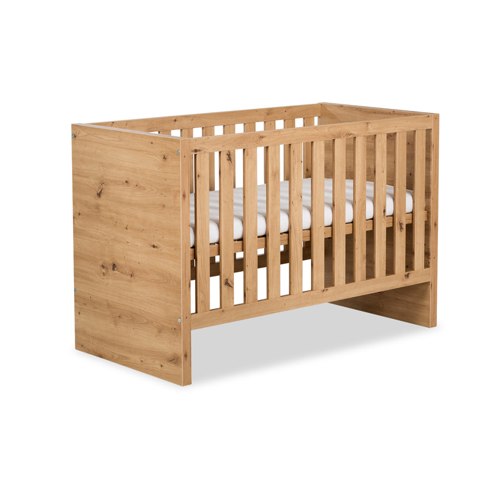 kinderbed Amelia 120x60 met veiligheidsreling eiken