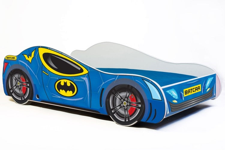 Kinderbed BatCar 140x70 met matras en lattenbodem, inclusief